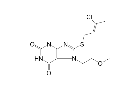 8-{[(2Z)-3-chloro-2-butenyl]sulfanyl}-7-(2-methoxyethyl)-3-methyl-3,7-dihydro-1H-purine-2,6-dione