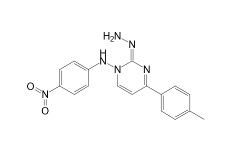 2(1H)-Pyrimidinone, 4-(4-methylphenyl)-1-[(4-nitrophenyl)amino]-, hydrazone