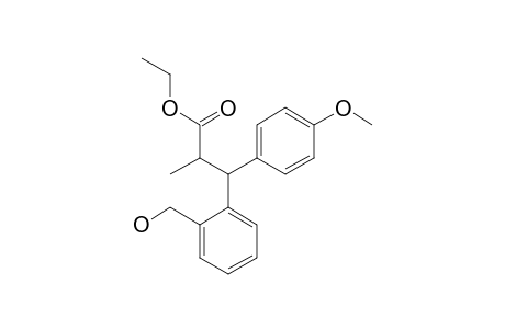 ETHYL-BETA-(2-(HYDROXYMETHYL)-PHENYL)-4-METHOXY-ALPHA-METHYLBENZENEPROPANOATE;DIASTEREOMER-#1