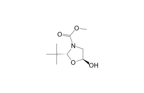 Methyl (2R,5S)-2-(t-butyl)-5-hydroxy-1,3-oxazolidine-3-carboxylate