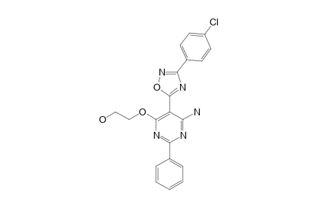 2-[6-amino-5-[3-(4-chlorophenyl)-1,2,4-oxadiazol-5-yl]-2-phenylpyrimidin-4-yl]oxyethanol