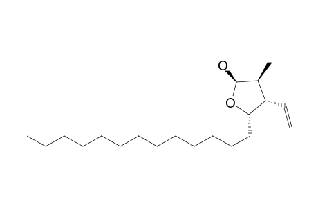 2-Furanol, 4-ethenyltetrahydro-3-methyl-5-tridecyl-, [2R-(2.alpha.,3.beta.,4.alpha.,5.alpha.)]-