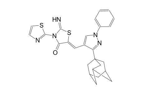 (5Z)-5-{[3-(1-adamantyl)-1-phenyl-1H-pyrazol-4-yl]methylene}-2-imino-3-(1,3-thiazol-2-yl)-1,3-thiazolidin-4-one
