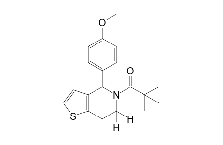 4-(p-methoxyphenyl)-5-pivaloyl-4,5,6,7-tetrahydrothieno[3,2-c]pyridine