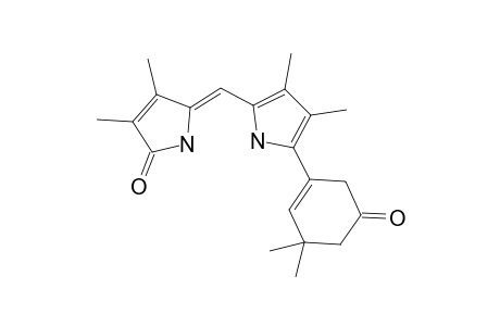 9-( 5',5"-Dimethylcyclohexen-1'-one-3'-yl)-2,3,7,8-tetramethyl-10H-dipyrrin-1-one