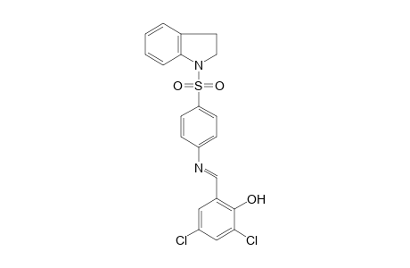 2,4-Dichloro-6-({[4-(2,3-dihydro-1H-indol-1-ylsulfonyl)phenyl]imino}methyl)phenol