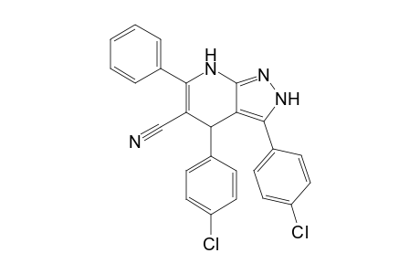 3,4-BIS-(4-CHLOROPHENYL)-5-CYANO-4,7-DIHYDRO-6-PHENYL-2H-PYRAZOLO-[3,4-B]-PYRIDINE