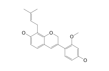 ERYPOEGIN-A;7,4'-DIHYDROXY-2'-METHOXY-8-(GAMMA,GAMMA-DIMETHYLALLYL)-ISOFLAV-3-ENE