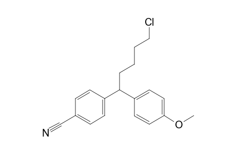 4-(5-chloro-1-(4-methoxyphenyl)pentyl)benzonitrile