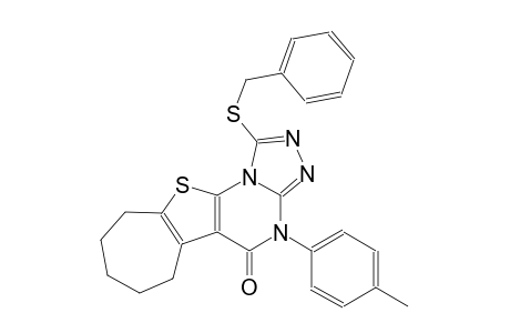 1-(benzylsulfanyl)-4-(4-methylphenyl)-7,8,9,10-tetrahydro-6H-cyclohepta[4,5]thieno[3,2-e][1,2,4]triazolo[4,3-a]pyrimidin-5(4H)-one