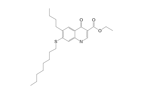 3-Carbethoxy-6-N-butyl-7-octylmercapto-4[1H]quinolone