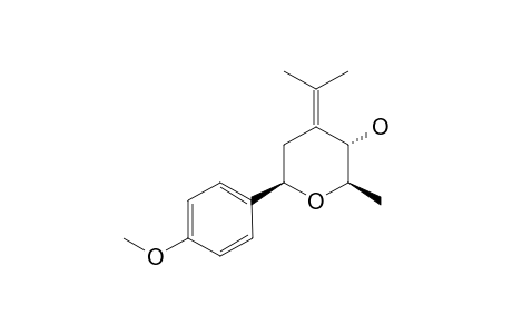 (2R,3S,6R)-6-(4-Methoxyphenyl)-2-methyl-4-(propan-2-ylidene)oxan-3-ol