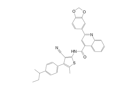 2-(1,3-benzodioxol-5-yl)-N-[4-(4-sec-butylphenyl)-3-cyano-5-methyl-2-thienyl]-4-quinolinecarboxamide