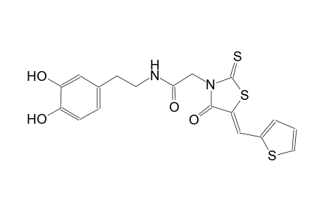 3-thiazolidineacetamide, N-[2-(3,4-dihydroxyphenyl)ethyl]-4-oxo-5-(2-thienylmethylene)-2-thioxo-, (5Z)-