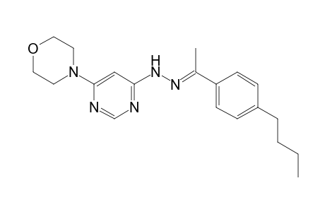 Ethanone, 1-(4-butylphenyl)-, [6-(4-morpholyl)pyrimidin-4-yl]hydrazone