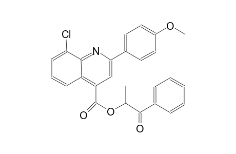 4-quinolinecarboxylic acid, 8-chloro-2-(4-methoxyphenyl)-, 1-methyl-2-oxo-2-phenylethyl ester