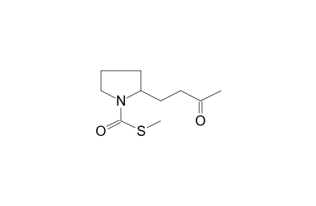 2-(3-Oxobutyl)pyrrolidine-1-carbothioic acid, S-methyl ester