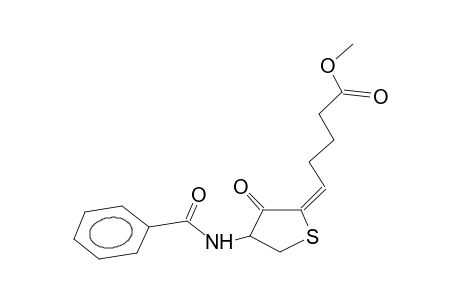 3-(benzamido-5-(4-methoxycarbonylbutylidene)tetrahydrothiophen-4-one