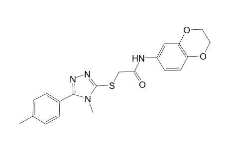 N-(2,3-dihydro-1,4-benzodioxin-6-yl)-2-{[4-methyl-5-(4-methylphenyl)-4H-1,2,4-triazol-3-yl]sulfanyl}acetamide