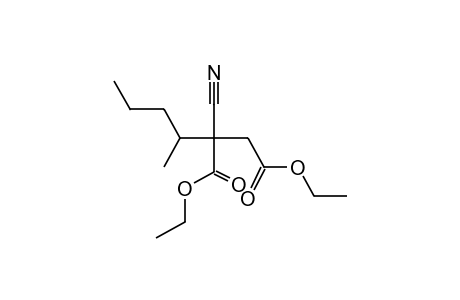 2-cyano-2-(1-methylbutyl)succinic acid, diethyl ester