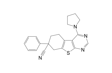 7-Phenyl-4-(1-pyrrolidinyl)-6,8-dihydro-5H-[1]benzothiolo[2,3-d]pyrimidine-7-carbonitrile