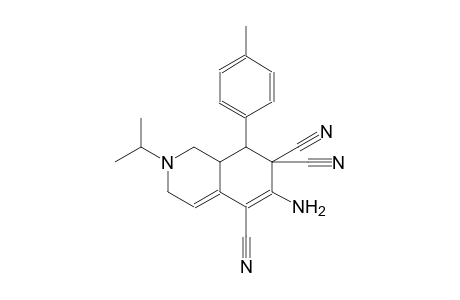 5,7,7(1H)-isoquinolinetricarbonitrile, 6-amino-2,3,8,8a-tetrahydro-2-(1-methylethyl)-8-(4-methylphenyl)-