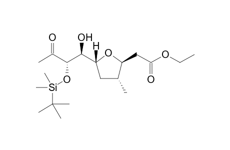 Ethyl 2-((2S,3R,5R)-5-((1S,2S)-2-((tert-butyldimethylsilyl)oxy)-1-hydroxy-3-oxobutyl)-3-methyltetrahydrofuran-2-yl)acetate