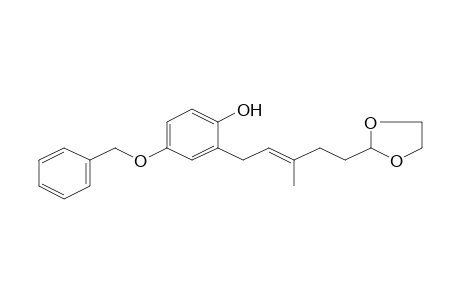 4-Benzyloxy-2-(5-[1,3]dioxolan-2-yl-3-methyl-pent-2-enyl)-phenol