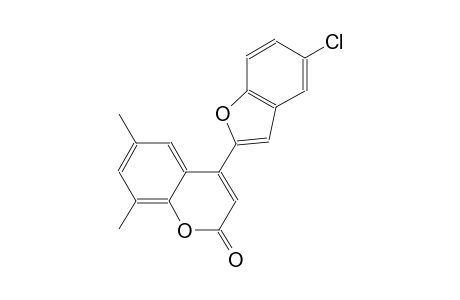 2H-1-benzopyran-2-one, 4-(5-chloro-2-benzofuranyl)-6,8-dimethyl-