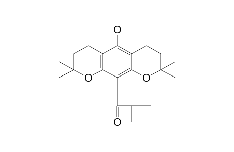 5-hydroxy-3,4,7,8-tetrahydro-2,2,8,8-tetramethyl-2H,6H-benzo[1,2-b:5,4-b']dipyran-10-yl isopropyl ketone