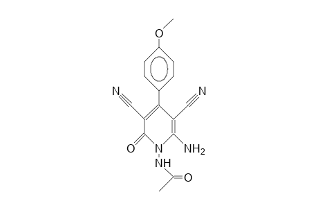 1-Acetamido-6-amino-4-(4-methoxy-phenyl)-2-oxo-1,2-dihydro-pyridine-3,5-dicarbonitrile