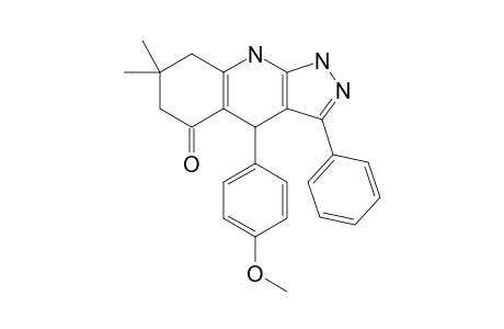 7,7-Dimethyl-4-(4-methoxyphenyl)-3-phenyl-1,4,6,7,8,9-hexahydro-1H-pyrazolo[3,4-b]quinolin-5-one