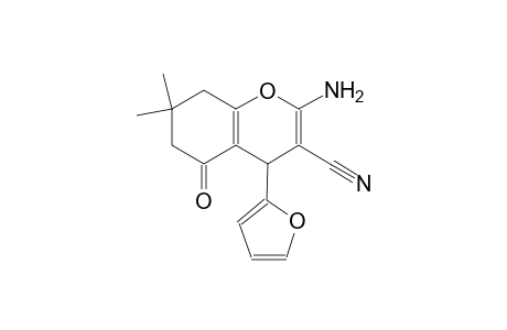 2-Amino-7,7-dimethyl-5-oxo-4-(furan-2-yl)-5,6,7,8-tetrahydro-4H-chromene-3-carbonitrile