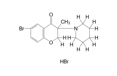 6-bromo-3-methyl-3-piperidino-4-chromanone, hydrobromide
