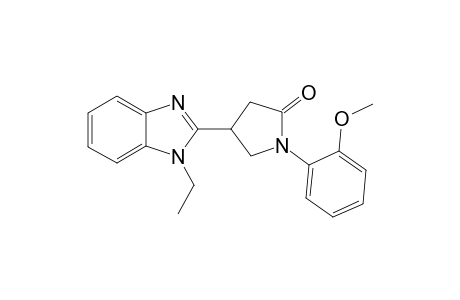 2-Pyrrolidinone, 4-(1-ethyl-1H-1,3-benzimidazol-2-yl)-1-(2-methoxyphenyl)-