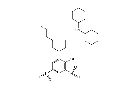 2,4-dinitro-6-(1-ethylhexyl)phenol, compound with dicyclohexylamine (1:1)