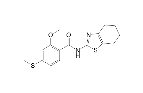 2-methoxy-4-(methylsulfanyl)-N-(4,5,6,7-tetrahydro-1,3-benzothiazol-2-yl)benzamide