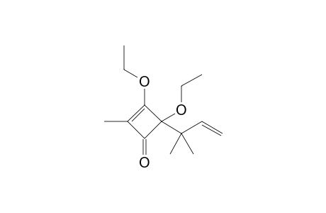 3,4-Diethoxy-2-methyl-4-(1,1-dimethyl-2-propenyl)-2-cyclobutenone