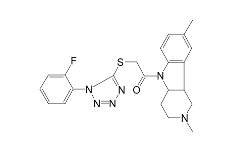 1H-pyrido[4,3-b]indole, 5-[[[1-(2-fluorophenyl)-1H-tetrazol-5-yl]thio]acetyl]-2,3,4,4a,5,9b-hexahydro-2,8-dimethyl-