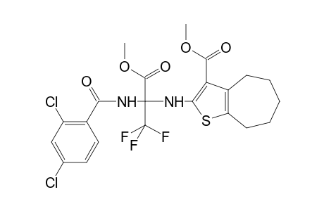 4H-Cyclohepta[b]thiophene-3-carboxylic acid, 2-[[1-[(2,4-dichlorobenzoyl)amino]-2,2,2-trifluoro-1-(methoxycarbonyl)ethyl]amino]-5,6,7,8-tetrahydro-, methyl ester