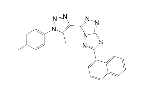 3-[5'-Methyl-1'-(p-tolyl)-1',2',3'-triazol-4'-yl]-6-(.alpha.-naphthalenyl)-1,3,4-triazolo[3,4-b]-(1,3,4)-thiadiazole