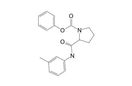 Pyrrolidine-1-carboxylic acid, 2-(3-methylphenylaminocarbonyl)-, phenyl ester