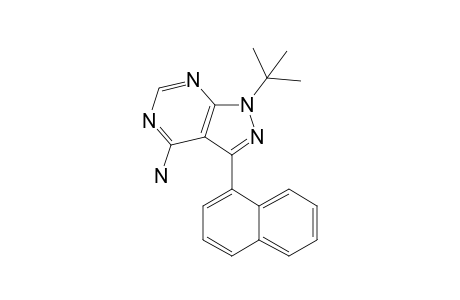 1H-Pyrazolo[3,4-D]pyrimidin-4-amine, 1-(1,1-dimethylethyl)-3-(1-naphthalenyl)-