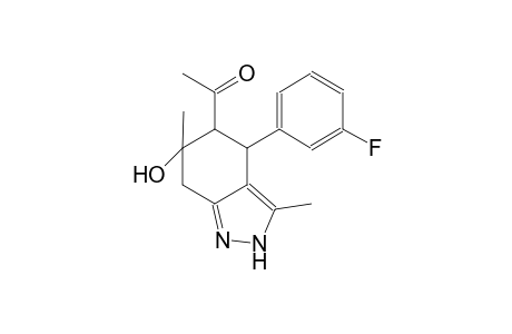 ethanone, 1-[4-(3-fluorophenyl)-4,5,6,7-tetrahydro-6-hydroxy-3,6-dimethyl-2H-indazol-5-yl]-