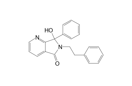 6,7-Dihydro-7-hydroxy-7-phenyl-6-(2-phenyl-ethyl)-pyrrolo(3,4-B)pyridin-5-one