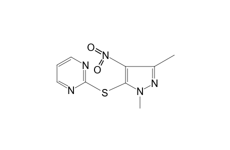 2-[(1,3-dimethyl-4-nitropyrazol-5-yl)thio]pyrimidine