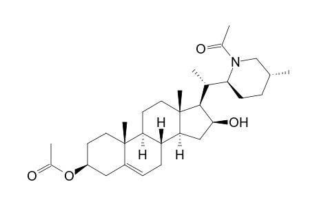 N,O-DIACETYLDIHYDROSOLASODINE-A=(22S,25R)-22,26-ACETYLEPIMINO-3-BETA-ACETOXYCHOLEST-5-ENE-16-BETA-OL
