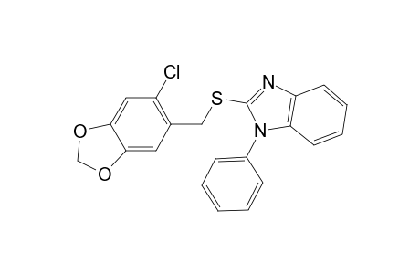 1H-benzimidazole, 2-[[(6-chloro-1,3-benzodioxol-5-yl)methyl]thio]-1-phenyl-