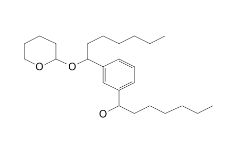 Benzene, 1-(1-hydroxyheptyl)-3-[1-(tetrahydropyran-2-yloxy)heptyl]-