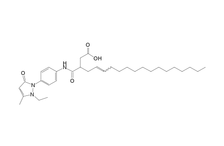 4'-(2-Ethyl-3-methyl-5-oxo-3-pyrazolin-1-yl)3-(2-hexadecenyl)succinanilic acid